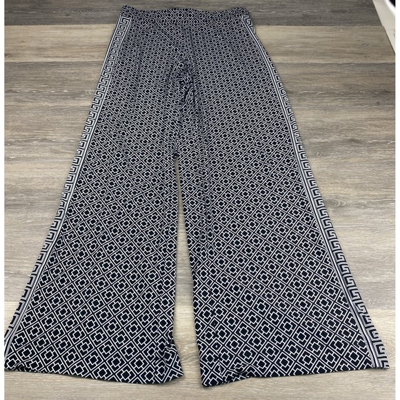 White House Black Market Pants - White House Black Market Pants Size M The Wide Leg Geometric Chic Resort Wear